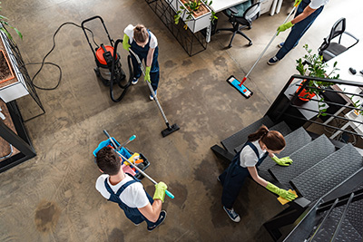 deep cleaning - office people cleaning